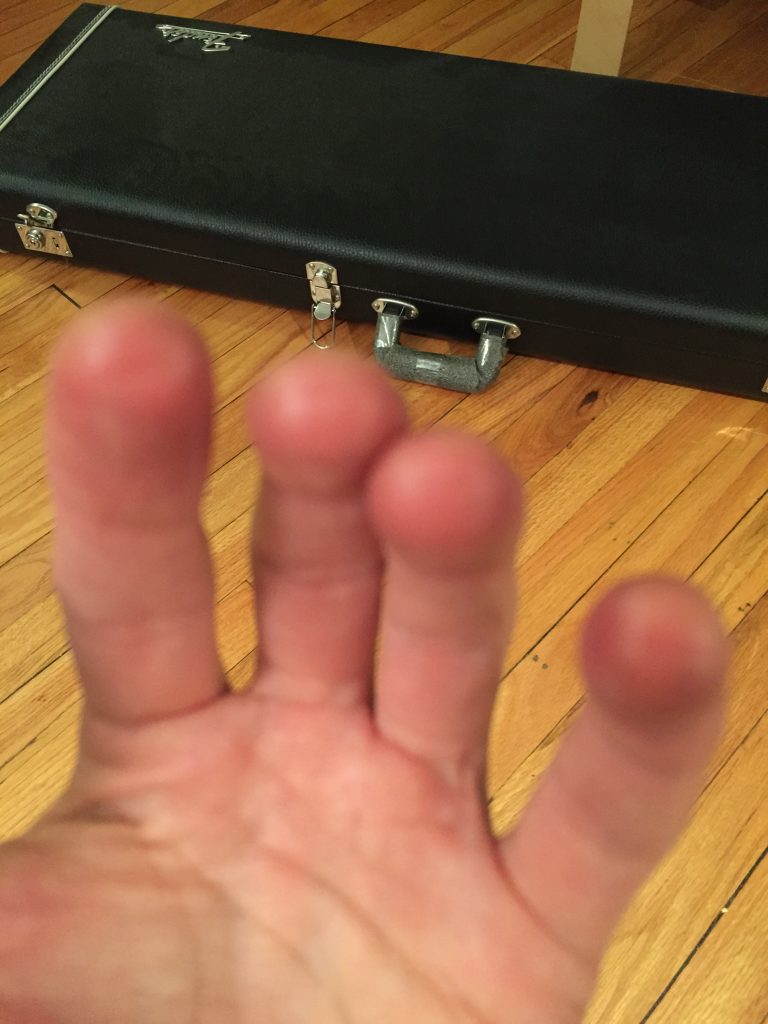 Fingers after practicing